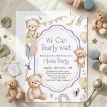 Wir können es kaum erwarten süßer Teddybär Baby-Pa
