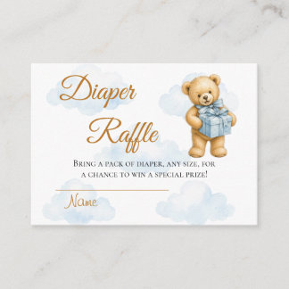 Wir können es kaum erwarten Teddy Bär Baby Jungen  Begleitkarte
