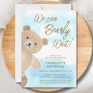 Wir können es kaum erwarten Teddy Bär Baby-Party Einladung