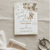 Wir können es kaum erwarten Teddy Bär Baby Shower