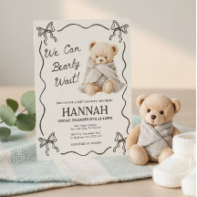 Wir können es kaum erwarten, Teddy Bär Baby Shower