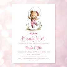 Wir können es kaum erwarten Teddybär-Baby-Party