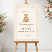 Wir können es kaum erwarten Teddybär Baby Shower W