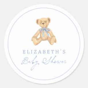 Wir können es kaum erwarten Vintage Teddybär Baby  Runder Aufkleber
