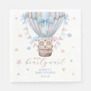 Wir können es kaum erwarten, Zwillinge Baby Shower Serviette