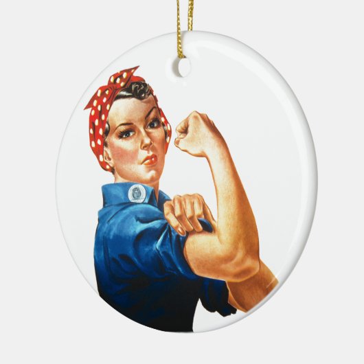 Wir können es machen Rosie der Riveter Women Power Keramik Ornament (Links)
