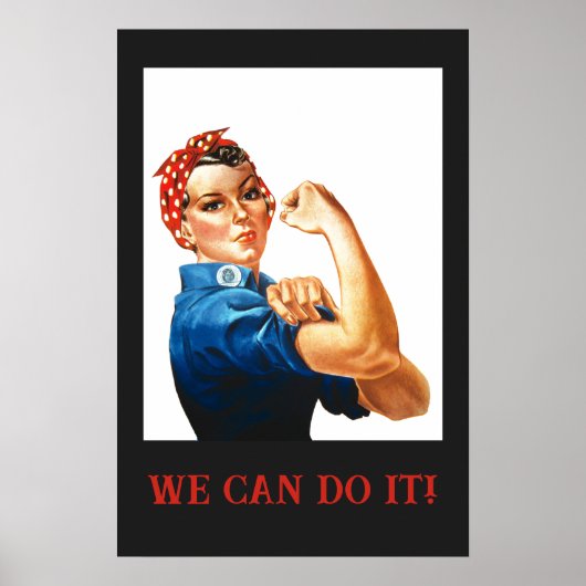Wir können es machen Rosie der Riveter Women Power Poster (Vorne)
