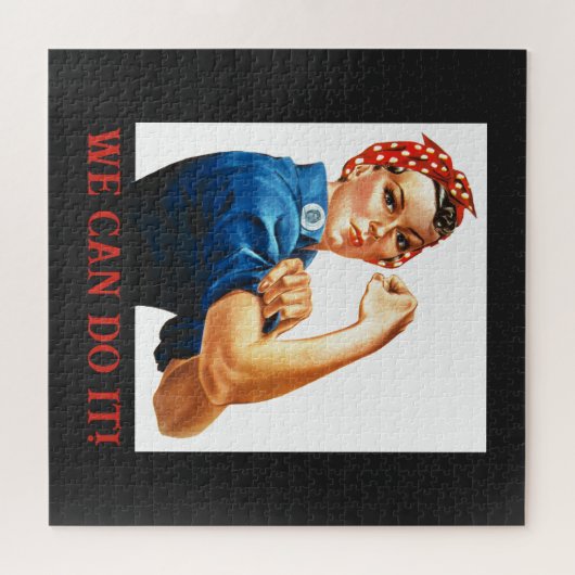 Wir können es machen Rosie der Riveter Women Power Puzzle (Horizontal)
