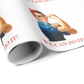 Wir können es machen Rosie Riveter Women Power II Geschenkpapier (Rolleneckpunkt)