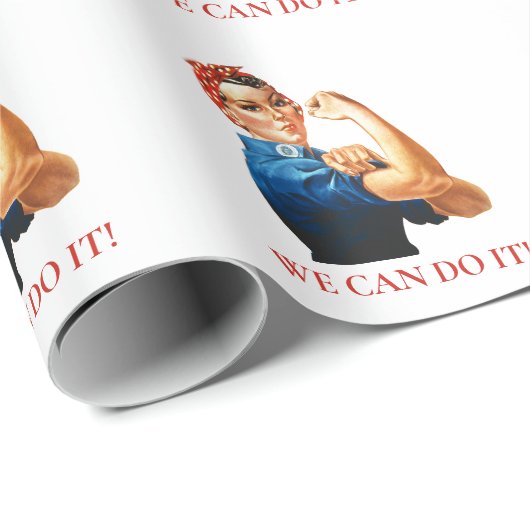 Wir können es machen Rosie Riveter Women Power II Geschenkpapier (Rolleneckpunkt)