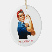 Wir können es machen Rosie Riveter Women Power II Keramik Ornament (Rechts)