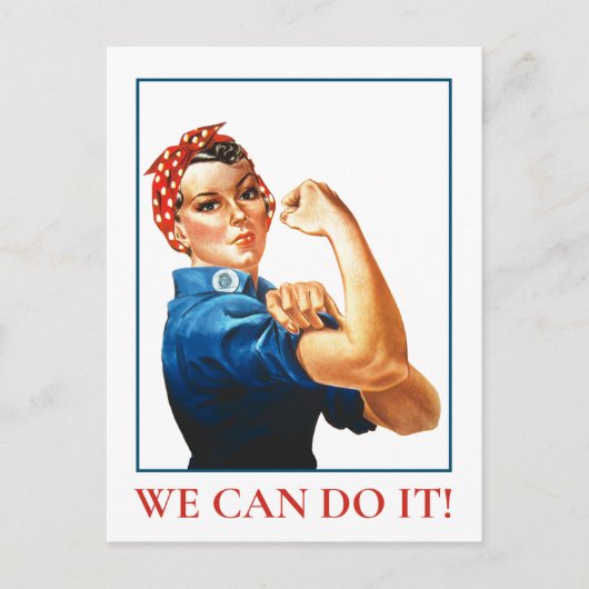 Wir können es machen Rosie Riveter Women Power II Postkarte (Vorderseite)