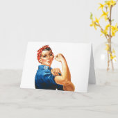 Wir können es machen Rosie the Riveter Women Power Karte (Gelbe Blume)