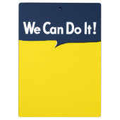 Wir können es machen, sagt Rosie Klemmbrett (Rückseite)