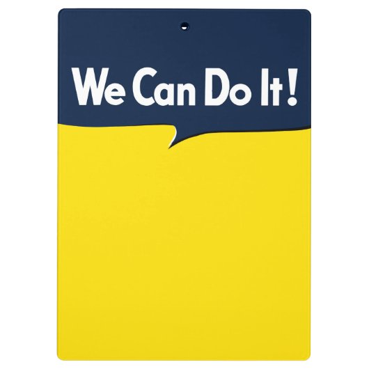 Wir können es machen, sagt Rosie Klemmbrett (Rückseite)