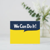 Wir können es machen, sagt Rosie Postkarte (Stehend Vorderseite)
