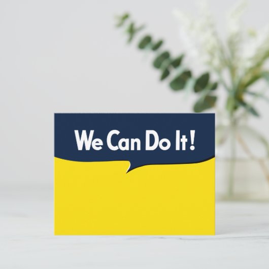 Wir können es machen, sagt Rosie Postkarte (Stehend Vorderseite)