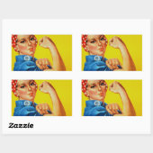 Wir können es mit dem Riveter machen Rechteckiger Aufkleber (Blatt)