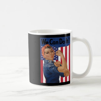 Wir können es mit der Riveter Feminist Flag USA ma Kaffeetasse