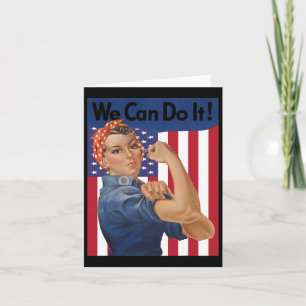 Wir können es mit der Riveter Feminist Flag USA ma Karte