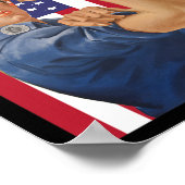 Wir können es mit der Riveter Feminist Flag USA ma Poster (Ecke)