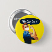 Wir können es mit der Riveter-Maske machen Button (Vorne & Hinten)