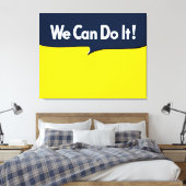 Wir können es mit einer rosie-grafischen Blase mac Leinwanddruck (Insitu (Schlafzimmer))