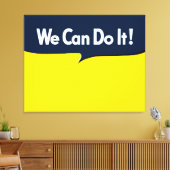 Wir können es mit einer rosie-grafischen Blase mac Leinwanddruck (Insitu (Wohnzimmer))