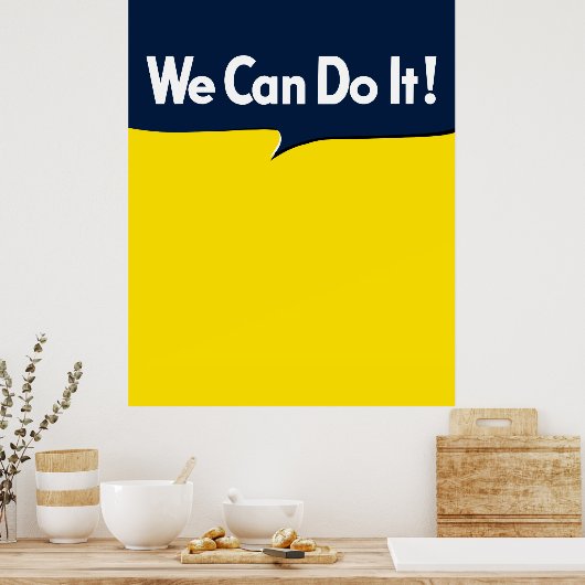 Wir können es mit einer rosie-grafischen Blase mac Poster (Küche)