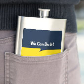 Wir können es mit Rosie Headline machen Flachmann (Beispiel)