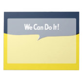 Wir können es mit Rosie Headline machen Notizblock (Vorderseite)