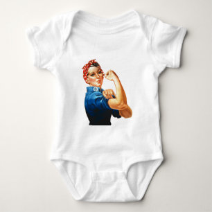 Wir können es Rosie machen, der Riveter Women Powe Baby Strampler