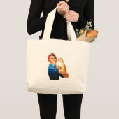 Wir können es Rosie machen, der Riveter Women Powe Jumbo Stoffbeutel (Vorderseite (Produkt))
