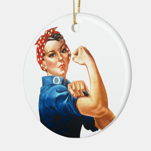 Wir können es Rosie machen, der Riveter Women Powe Keramik Ornament (Links)