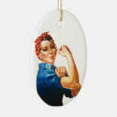 Wir können es Rosie machen, der Riveter Women Powe Keramikornament (Rechts)