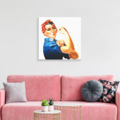 Wir können es Rosie machen, der Riveter Women Powe Leinwanddruck (Insitu (Wohnzimmer))
