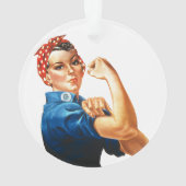 Wir können es Rosie machen, der Riveter Women Powe Ornament (Rückseite)
