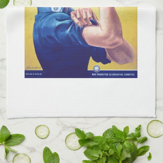 Wir können es Rosie machen, die Riveter United Sta Geschirrtuch (Gefaltet)