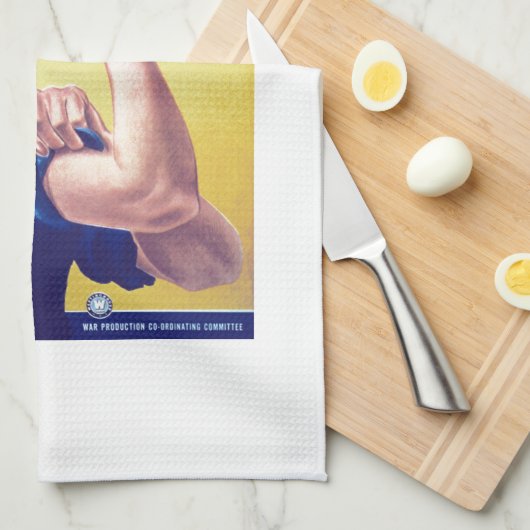 Wir können es Rosie machen, die Riveter United Sta Geschirrtuch (Viertel Falte)