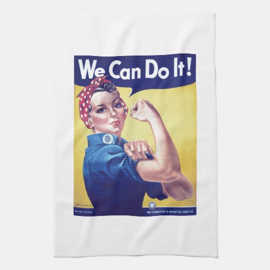 Wir können es Rosie machen, die Riveter United Sta Geschirrtuch (Vertikal)