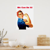 Wir können es Rosie machen, die Riveter-Weltkrieg- Poster (Küche)