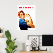 Wir können es Rosie machen, die Riveter-Weltkrieg- Poster (Heimbüro)