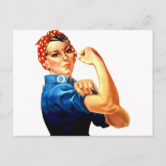 Wir können es Rosie machen, die Riveter-Weltkrieg- Postkarte (Vorderseite)