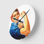 Wir können es Rosie machen, die Riveter-Weltkrieg- Runde Wanduhr (Winkel)