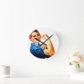 Wir können es Rosie machen, die Riveter-Weltkrieg- Runde Wanduhr (Zuhause)