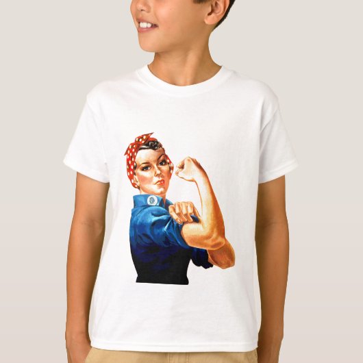Wir können es Rosie machen, die Riveter-Weltkrieg- T-Shirt (Vorderseite)