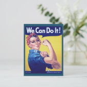 Wir können es Rosie machen, Riveter USA Staaten Postkarte (Stehend Vorderseite)