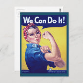 Wir können es Rosie machen, Riveter USA Staaten Postkarte (Vorne/Hinten)