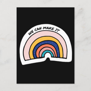 Wir können es schaffen. LGBT+Stolz. Postkarte