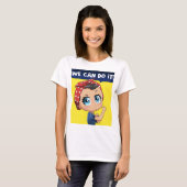   Wir können es tun! Chibi Girl Rosie, Riveter T-Shirt (Vorne ganz)